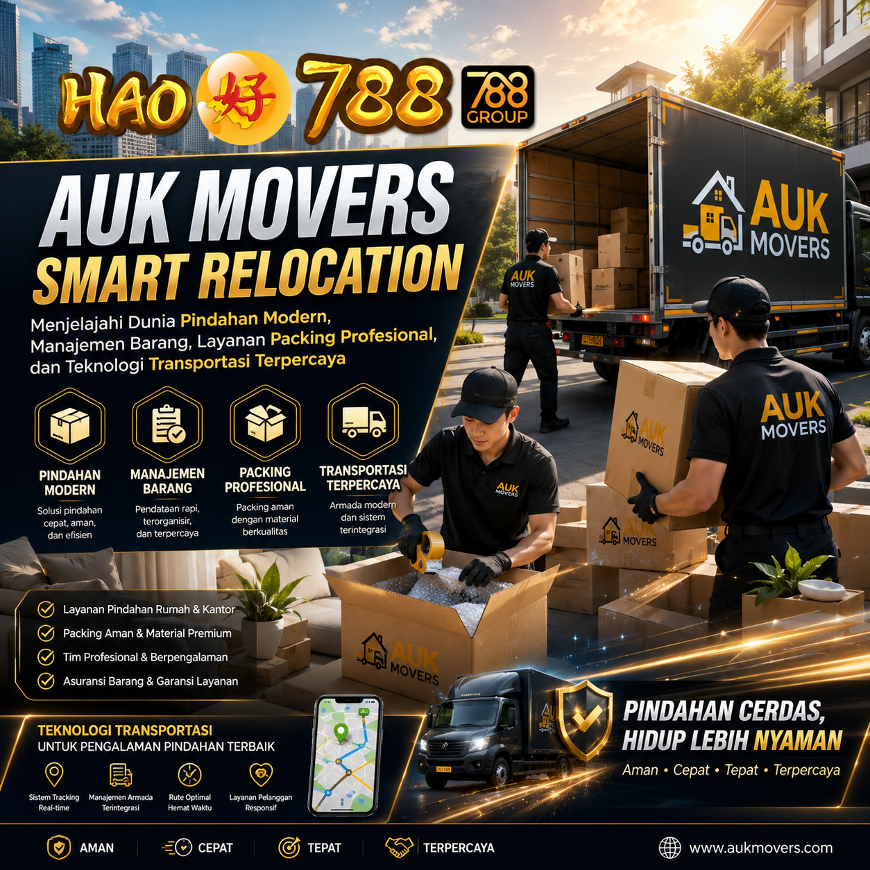 HAO788 | AUKMovers Smart Relocation: Menjelajahi Dunia Pindahan Modern, Manajemen Barang, Layanan Packing Profesional, dan Teknologi Transportasi Terpercaya